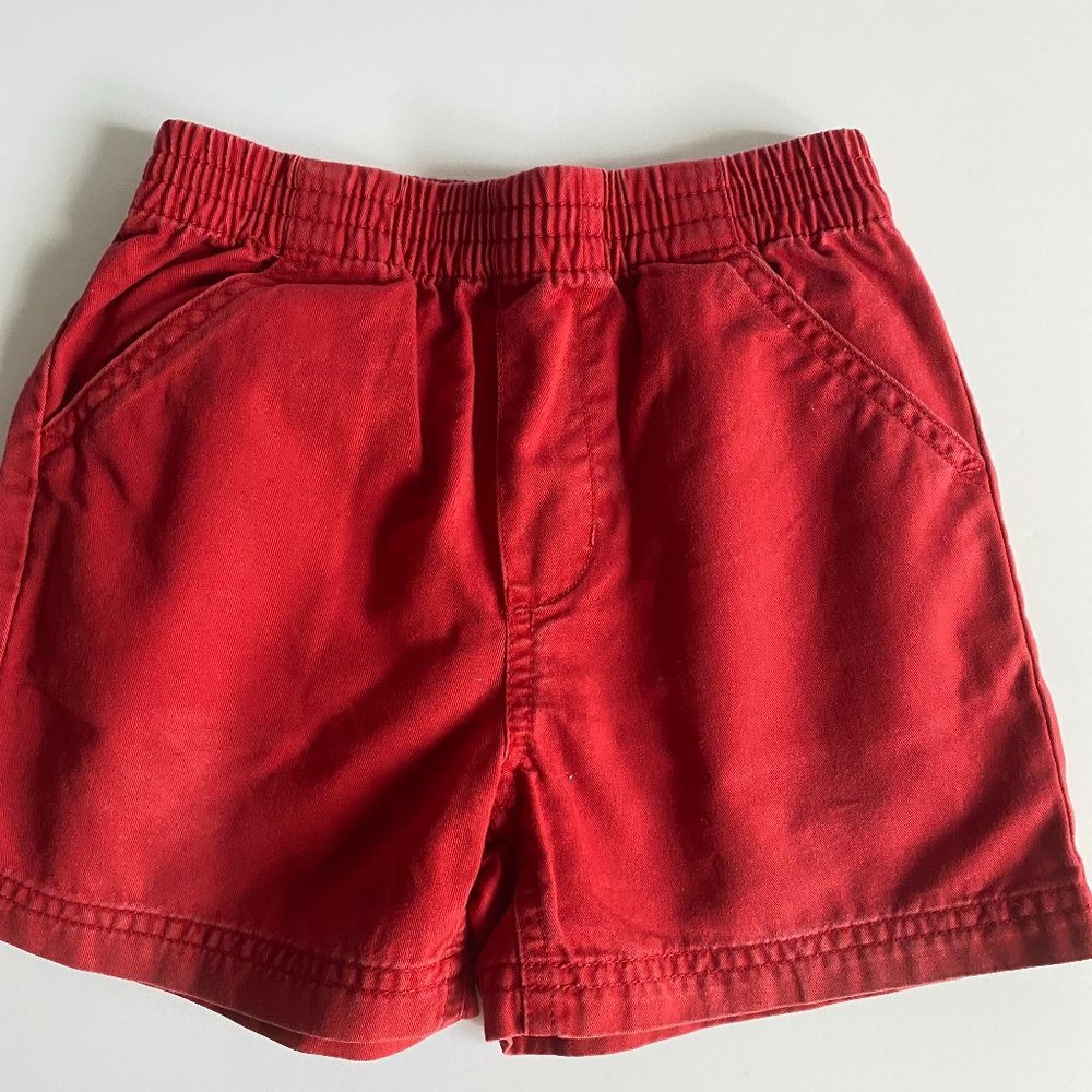 OshKosh B'Gosh Red Pull-on Cotton Shorts Size 18 M